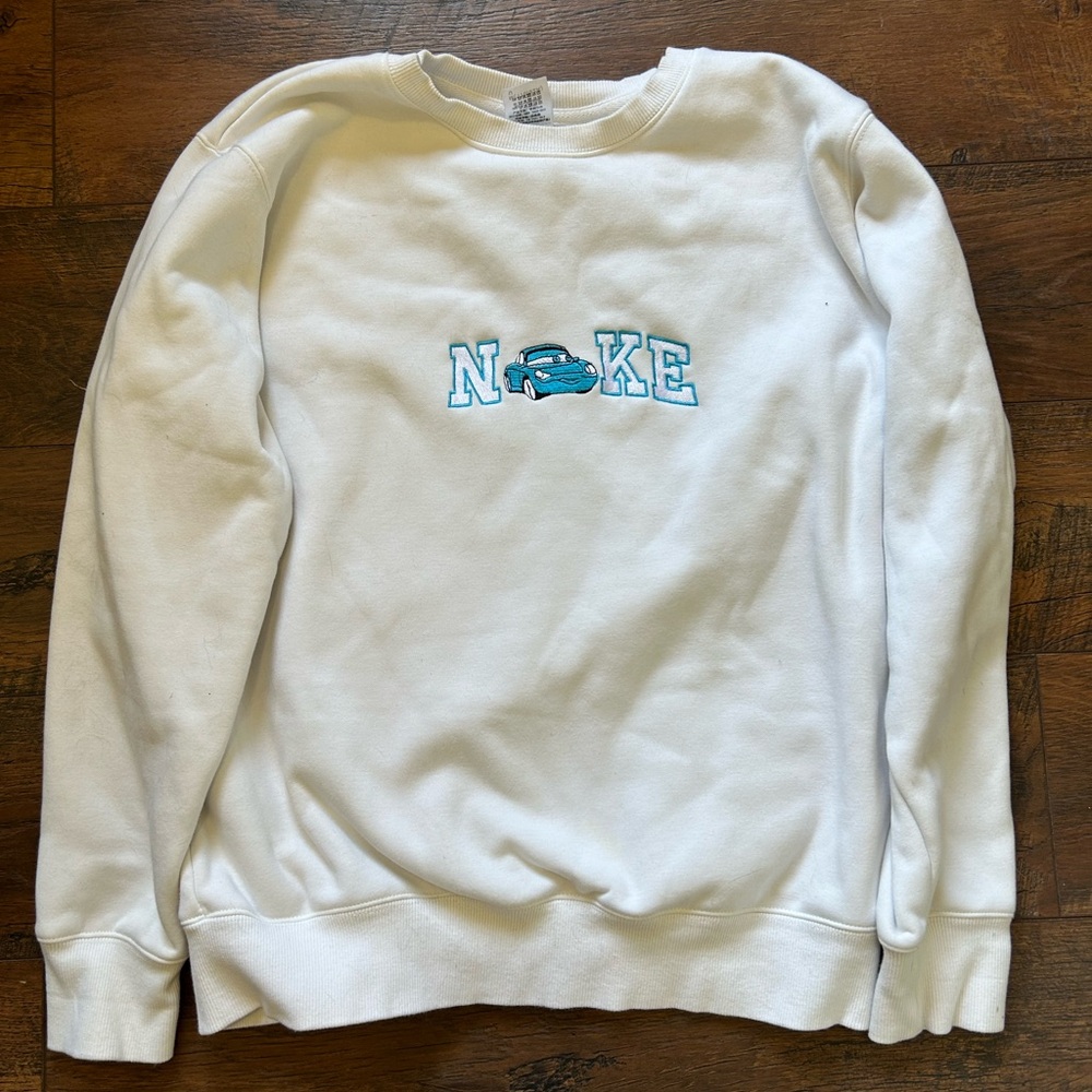 White Crew Neck Sweater with Sally from Cars